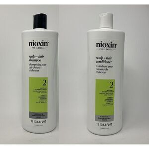 Nioxin System #2, Shampoo AND Conditioner for Natural  Hair Duo, 33.8 oz No Seal